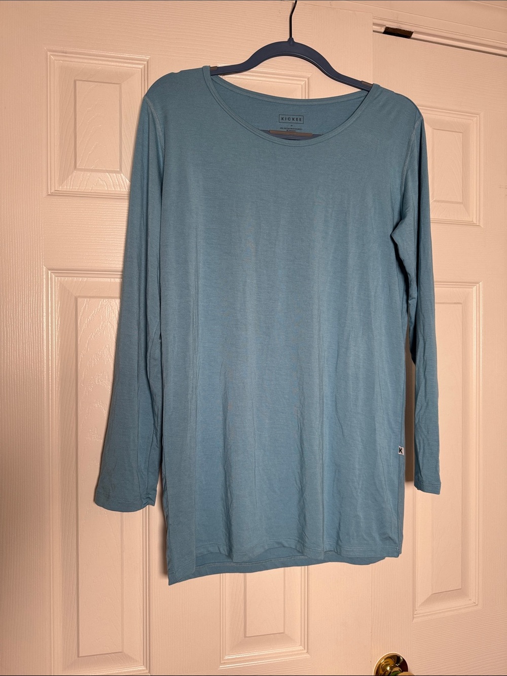 Kickee men’s shirt top size medium blue bamboo